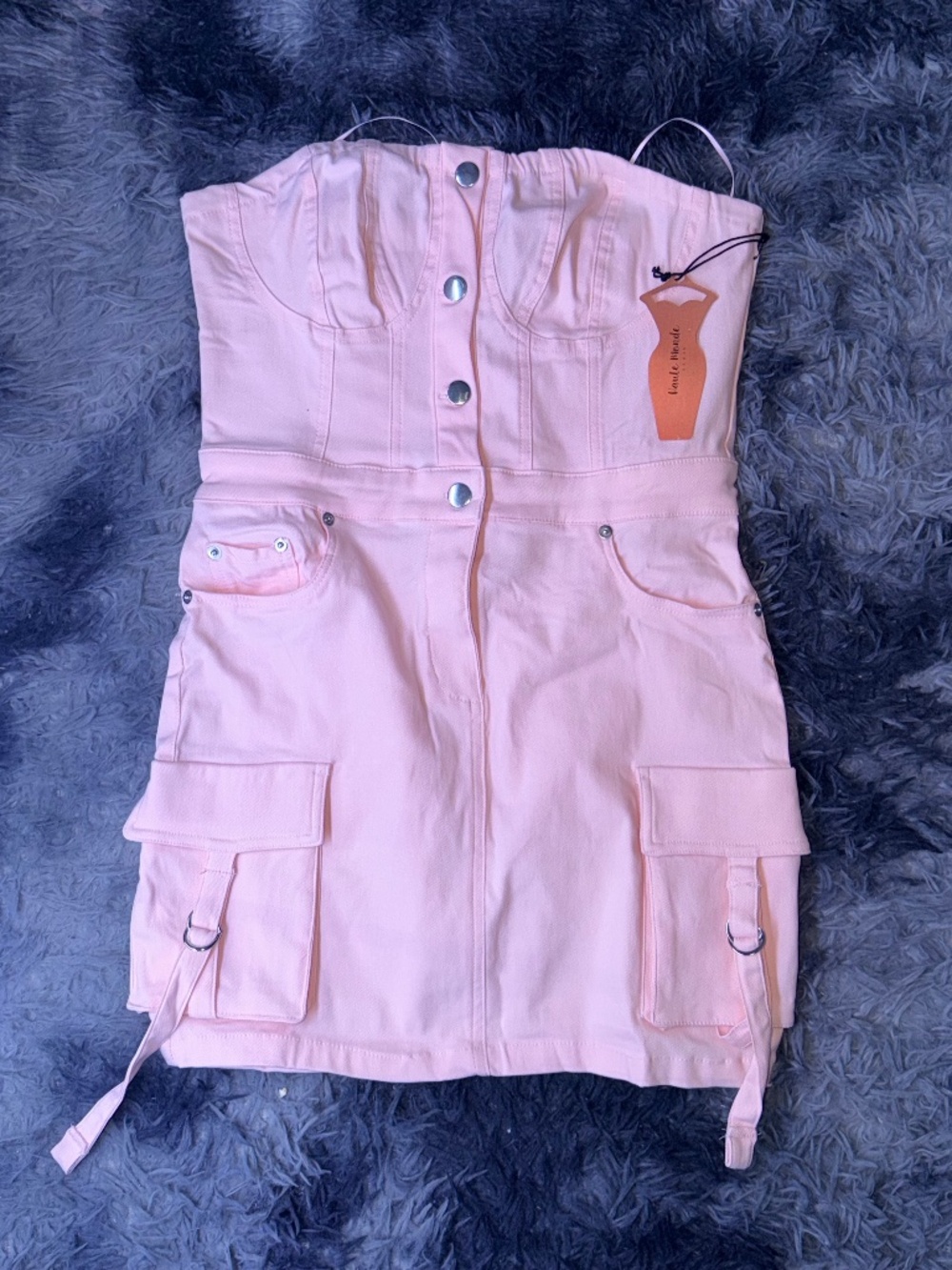 Pink Jean mini dress